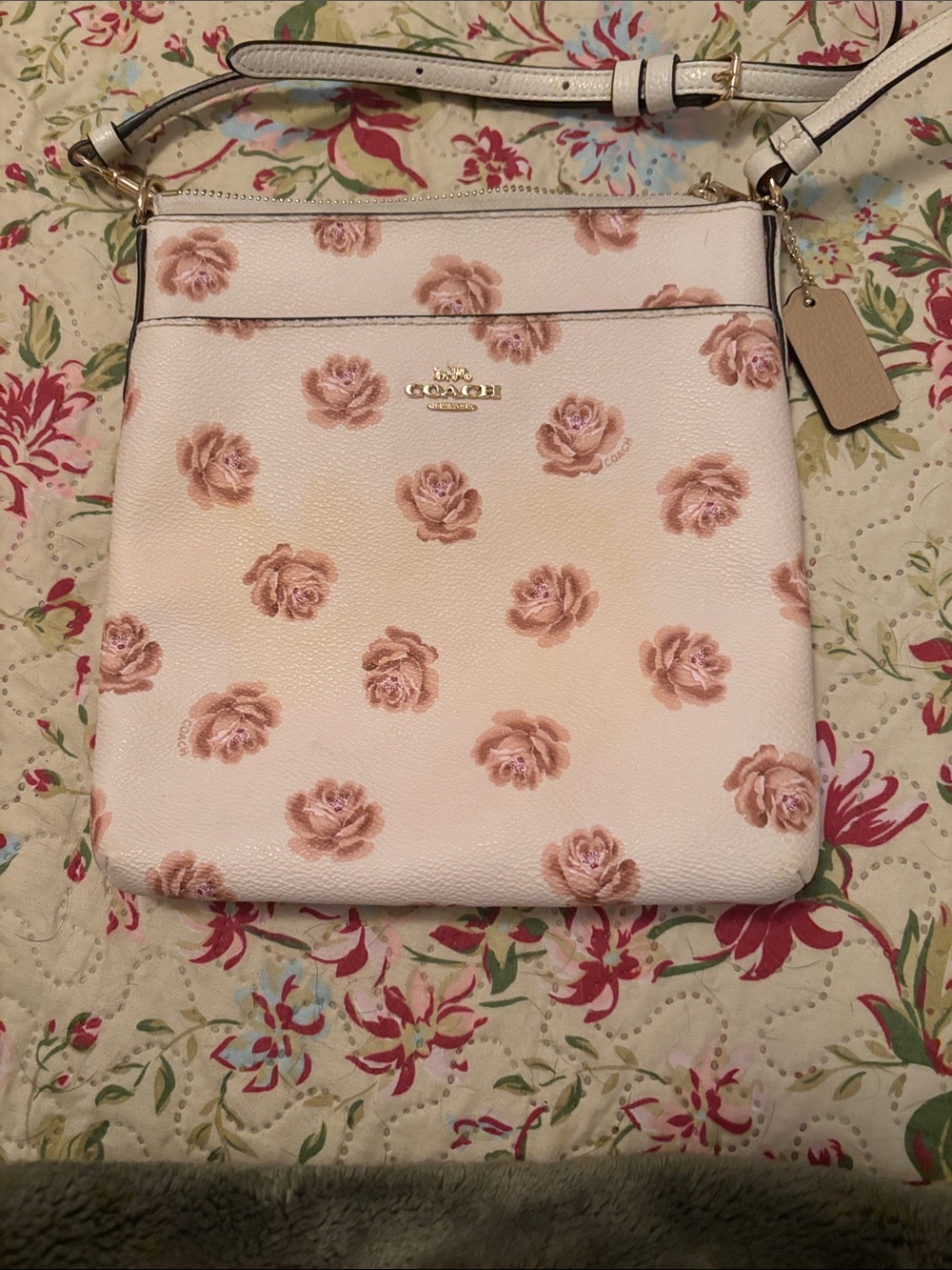 Coach Blush Pink Floral Crossbody Bag